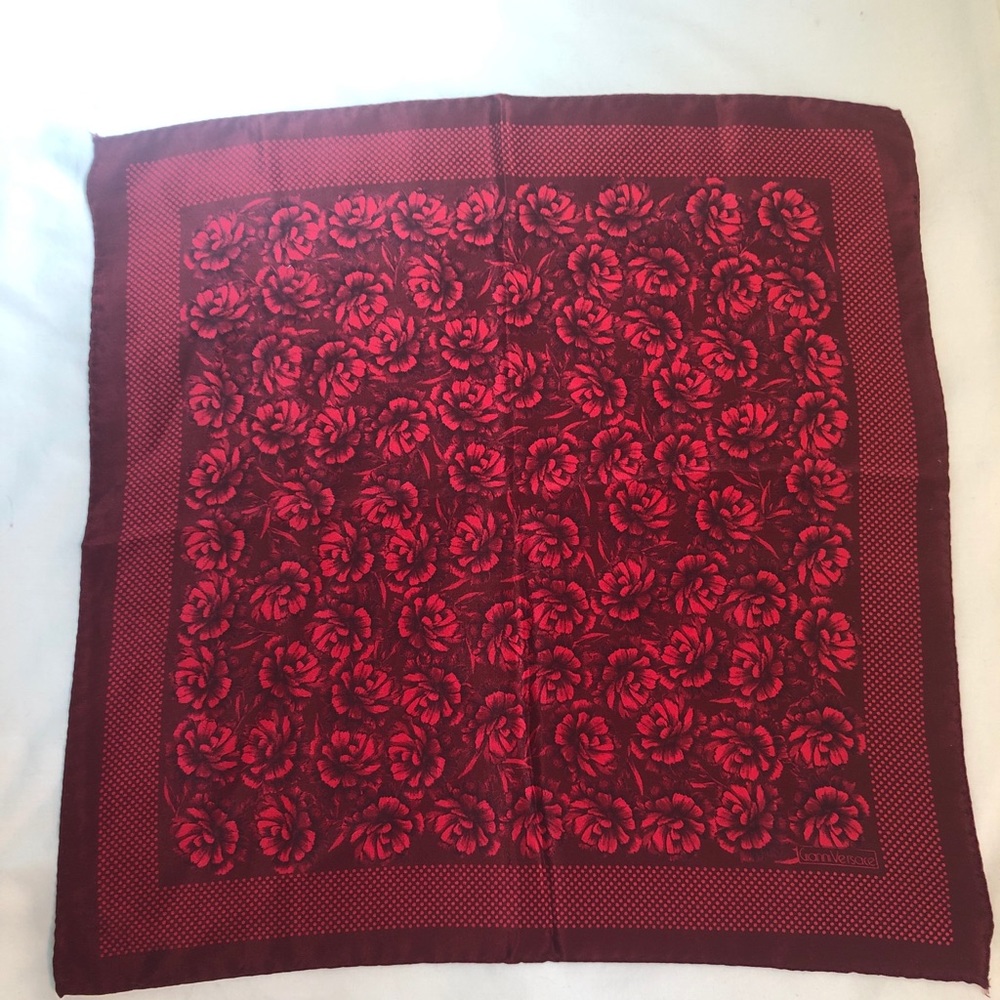 Authentic Gianni Versace silk pocket square
